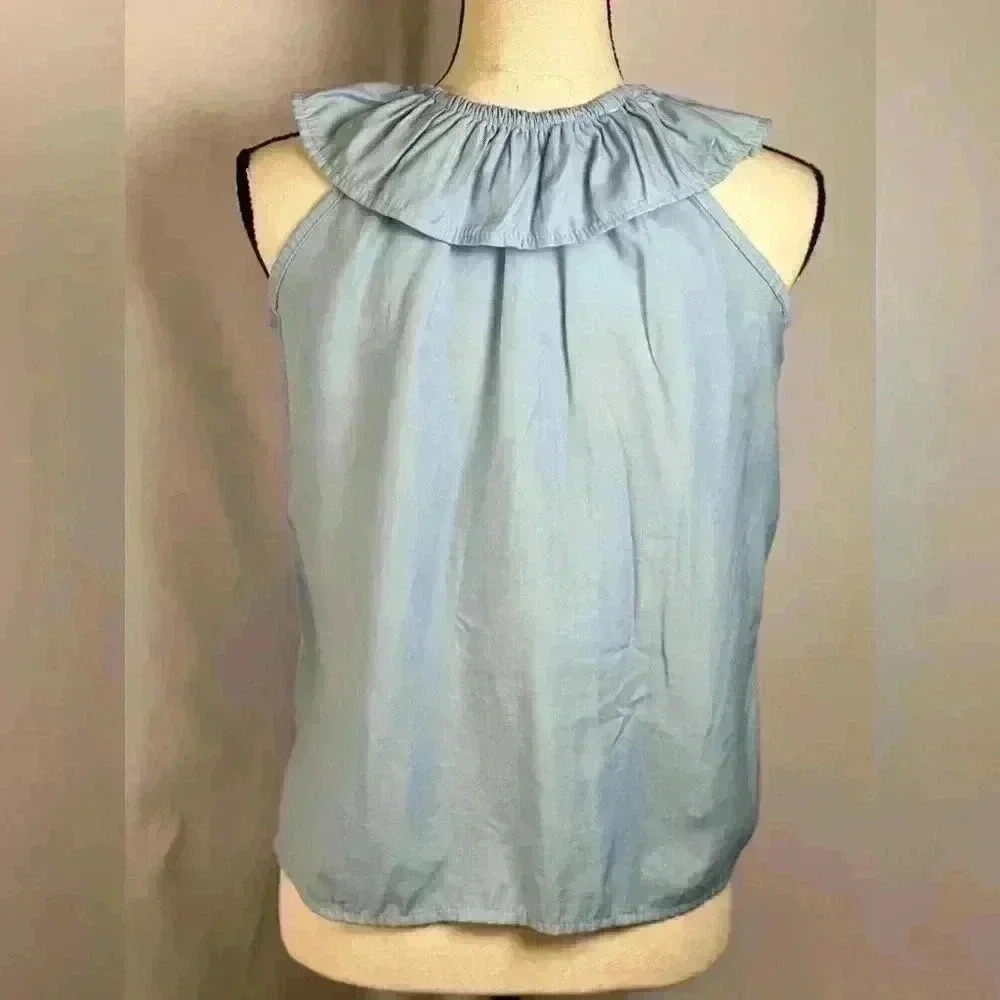 NWOT - Sunshine Swing Girl's Sleeveless Blue Top (Size 14) - Picture 2 of 6